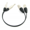 Аудио кабель 2 x JACK 6.3 - 2 x XLR (M), несимметричный стерео, длина 0,5 метра 