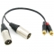 Аудио кабель 2 XLR (M) - 2 RCA стерео, сдвоенный, несимметричный, длина 0,5 метра