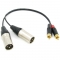 Аудио кабель 2 XLR (M) - 2 RCA стерео, сдвоенный, несимметричный, длина 1 метр