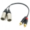 Аудио кабель 2 XLR (M) - 2 RCA стерео, сдвоенный, несимметричный, длина 3 метра