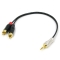 Y кабель 2 RCA - mini JACK 3.5 netaudio, GA402, длина 3 метра