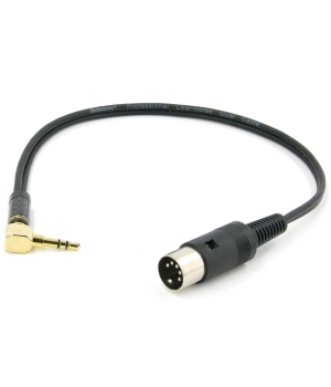 DIN 5 pin - mini JACK 3.5 угловой, стерео аудио кабель, сдвоенный, netaudio, GA402 (DIN 5 pin out - mini JACK 3.5 corner) длина 0,5 м.