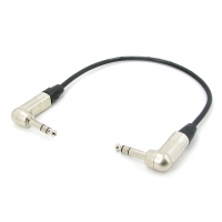 Аудио кабель JACK 6.3 угловой - JACK 6.3 угловой  симметричный, балансный, диаметр 5 мм, netaudio, GA201 (TRS 6.3 corn.-TRS 6.3 corn.) длина 0,5 м