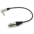 Аудио кабель JACK 6.3 угловой - XLR (F), межблочный, симметричный, балансный, netaudio, GA201, (TRS corner-XLR female) длина 3 метра