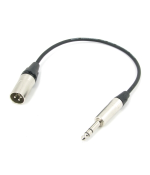 Аудио кабель JACK 6.3 - XLR (M) межблочный, симметричный, балансный, netaudio, GA201, (XLR male-JACK 6.3) длина 0,5 метра