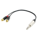 Y кабель JACK 6.3 - 2 x RCA сдвоенный, несимметричный, стерео, netaudio, GA402, (TRS6.3-2RCA) длина 0.5 метра