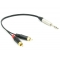 Y кабель JACK 6.3 - 2 x RCA сдвоенный, длина 0.5 метра