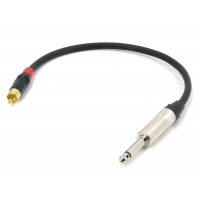 Аудио кабель JACK 6,3 моно - RCA моно, несимметричный, netaudio, С114, (TS 6,3-RCA) длина 0,5 метра