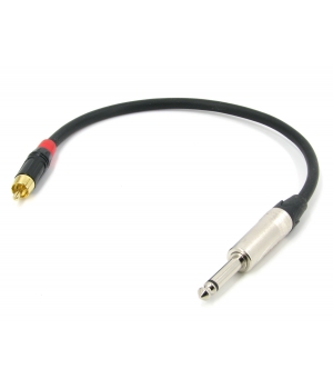 Аудио кабель JACK 6,3 моно - RCA моно, несимметричный, netaudio, С114, (TS 6,3-RCA) длина 0,5 метра