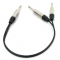 Y кабель JACK 6.3 - 2 x JACK моно, сдвоенный, длина 0.5 метра
