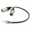 Y кабель mini JACK 3.5 - 2 x XLR (M) несимметричный, netaudio, GA402, длина 1 метр