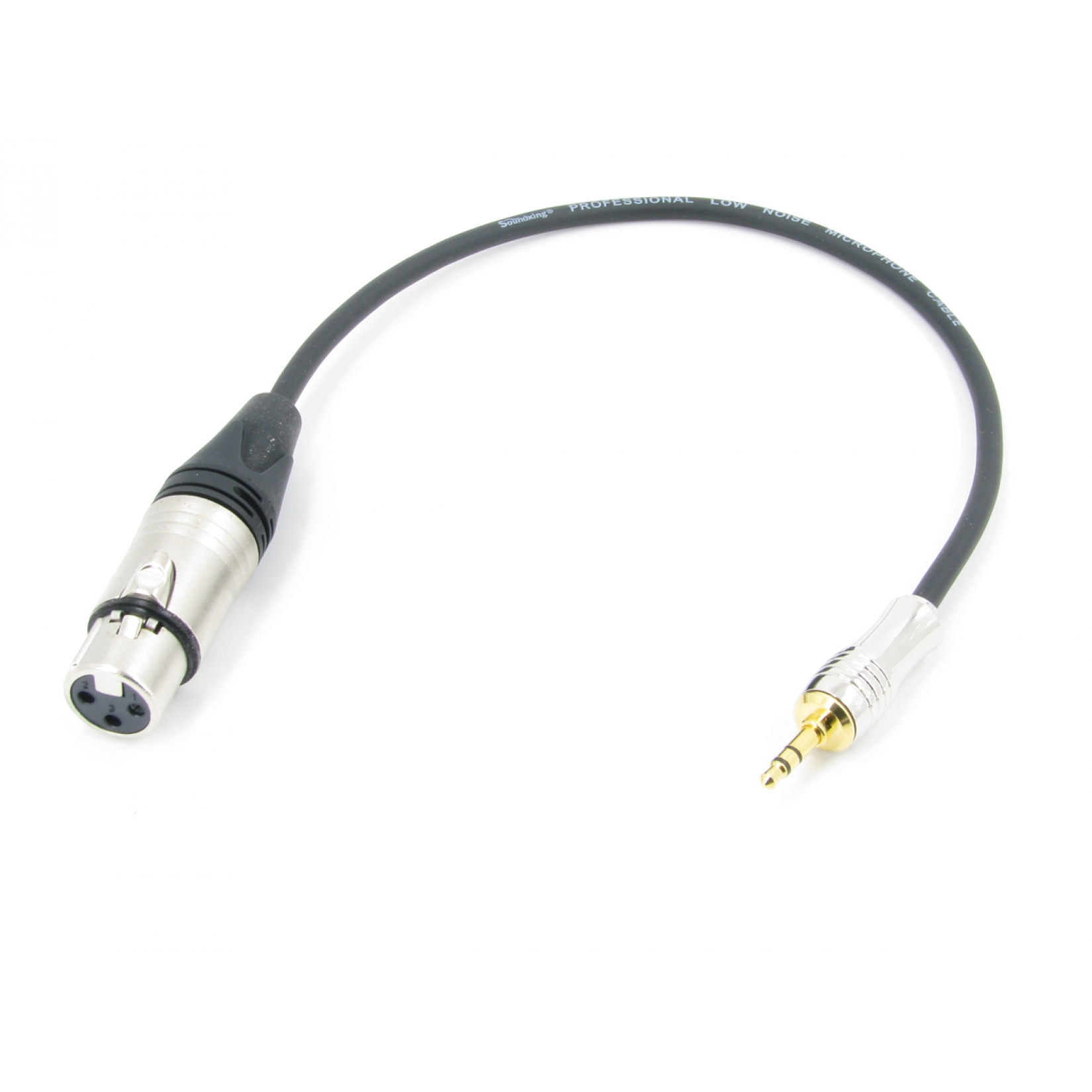 Аудио кабель mini JACK 3.5 - XLR (F) межблочный, симметричный, балансный, длина 0,5 метра