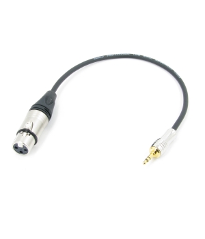 Аудио кабель mini JACK 3.5 - XLR (F) межблочный, симметричный, балансный, netaudio, GA201, (miniTRS 3.5-XLR female) длина 0.5 метра