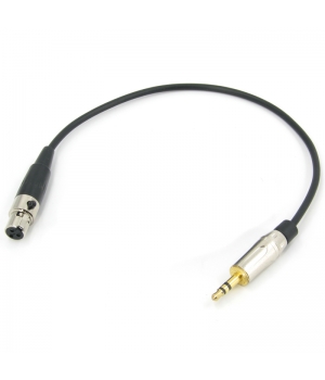 Аудио кабель mini XLR (F) - mini JACK 3.5 симметричный, балансный, диаметр 3мм, netaudio, C202 (mini XLR F-mini TRS) длина 0,5 метра