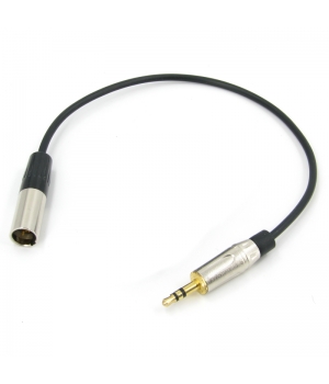 Аудио кабель mini XLR (M) - mini JACK 3.5 симметричный, балансный, диаметр 3мм, netaudio, C202 (mini XLR M-mini TRS) длина 0,5 метра