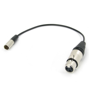 Аудио кабель mini XLR (M)-XLR (F) симметр. балансный, 3мм, netaudio, C202, (mini XLR male - XLR female) длина 0,5 м.
