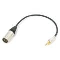 Аудио кабель mini JACK 3.5 - XLR (M) межблочный, симметричный, балансный, netaudio, GA201, (miniTRS 3.5-XLR male) длина 1 метр