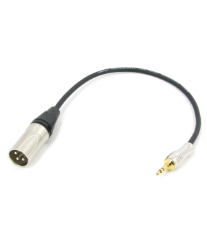 Аудио кабель mini JACK 3.5 - XLR (M) межблочный, симметричный, балансный, netaudio, GA201, (miniTRS 3.5-XLR male) длина 0.5 метра