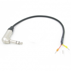 Аудио кабель JACK 6.3 угловой - наконечник НШВИ, netaudio, GA201, симметричный, диаметр 5мм, под разъем EUROBLOCK (Phoenix) длина 0.5 м.