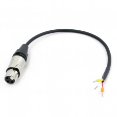 Аудио кабель XLR (F) - наконечник НШВИ, netaudio, GA201, симметричный, диаметр 5мм, под разъем EUROBLOCK (Phoenix) длина 0.5 м.