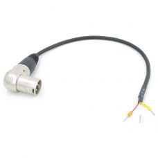 Аудио кабель XLR (M) угловой - наконечник НШВИ, netaudio, GA201, симметричный, диаметр 5мм, под разъем EUROBLOCK (Phoenix) длина 0.5 м.