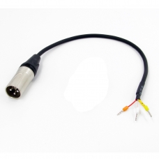 Аудио кабель XLR (M) - наконечник НШВИ, netaudio, GA201, симметричный, диаметр 5мм, под разъем EUROBLOCK (Phoenix) длина 0.5 м.