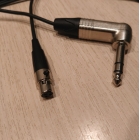 Аудио кабель mini XLR (F) - JACK 6.3 угловой симметр. балансный, 3мм, netaudio, C202, (mini XLR female - JACK 6.3) длина 3 м.