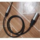 Аудио кабель JACK 6.3 - XLR (M) межблочный, симметричный, балансный, netaudio, GA201, (XLR male-JACK 6.3) длина 1 метр