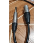 Аудио кабель JACK 6.3 - XLR (M) межблочный, симметричный, балансный, netaudio, GA201, (XLR male-JACK 6.3) длина 1 метр