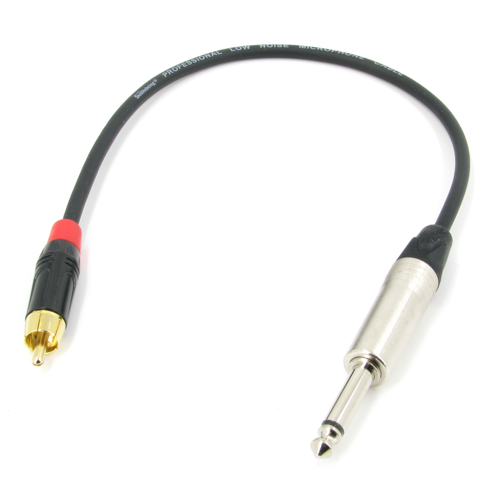 Аудио кабель RCA - JACK 6.3 mono, межблочный, несимметричный, длина 0,5 метра