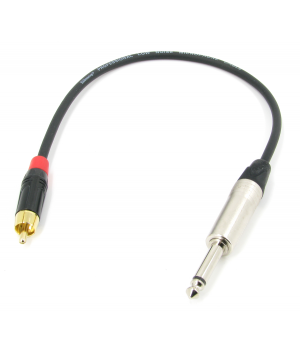 Аудио кабель RCA - JACK 6.3 mono, межблочный, несимметричный, небалансный, netaudio, GA201, (RCA- JACK 6.3 mono) длина 0,5 метра