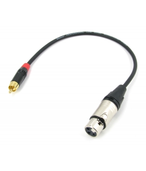 Аудио кабель RCA - XLR (F), межблочный, несимметричный, небалансный, netaudio, GA201, (RCA-XLR female) длина 0,5 метра