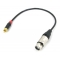 Аудио кабель RCA - XLR (F), межблочный, несимметричный, длина 0,5 метра