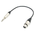 Аудио кабель XLR (F) - JACK 6.3 межблочный, симметричный, балансный, netaudio, GA201, (XLR female-JACK 6.3) длина 0,5 метра