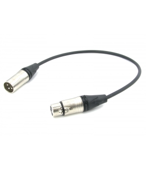 Аудио кабель XLR (M) - XLR (F) симметричный, балансный, диаметр 5мм, netaudio, GA201 (XLR-XLR) длина 0,5 метра