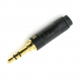 Разъем mini JACK 3,5 stereo (mini TRS 3,5) под кабель 3 мм