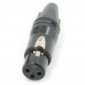 Разъем XLR (F) 3-pin черный