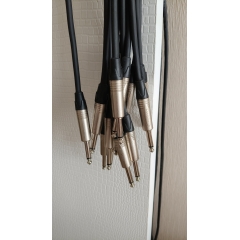 Аудио кабель RCA - JACK 6.3 mono, межблочный, несимметричный, небалансный, netaudio, GA103-10, (RCA- JACK 6.3 mono) длина 0,5 метра