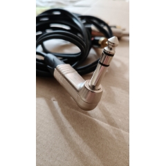 Y кабель JACK 6.3 угловой - 2 x RCA сдвоенный, несимметричный, стерео, netaudio, GA402, (TRS6.3 cor-2RCA) длина 0.5 метра