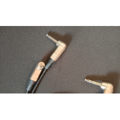 Аудио кабель JACK 6.3 угловой - JACK 6.3 угловой  симметричный, балансный, диаметр 5 мм, netaudio, GA201 (TRS 6.3 corn.-TRS 6.3 corn.) длина 0,5 м