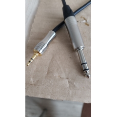 Аудио кабель mini JACK 3.5 - JACK 6.3 симметричный, балансный, диаметр 5мм, netaudio, GA201 (miniTRS-TRS) длина 0,5 метра