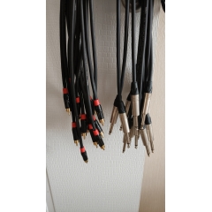 Аудио кабель RCA - JACK 6.3 mono, межблочный, несимметричный, небалансный, netaudio, GA103-10, (RCA- JACK 6.3 mono) длина 0,5 метра