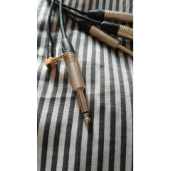 Y кабель mini JACK 3.5 угловой - 2 x JACK сдвоенный, несимметричный, стерео, netaudio, GA402, (miniTRS 3.5 cor-2JACK) длина 0.5 метра