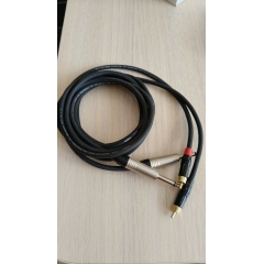 Аудио кабель 2 JACK 6,3 - 2 RCA, несимметричный стерео, netaudio, GA402, (2TS 6,3-2RCA) длина 0,5 метра 