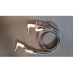 Аудио кабель JACK 6.3 угловой - JACK 6.3 угловой  симметричный, балансный, диаметр 5 мм, netaudio, GA201 (TRS 6.3 corn.-TRS 6.3 corn.) длина 0,5 м