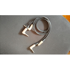 Аудио кабель JACK 6.3 угловой - JACK 6.3 угловой  симметричный, балансный, диаметр 5 мм, netaudio, GA201 (TRS 6.3 corn.-TRS 6.3 corn.) длина 0,5 м