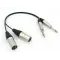 Аудио кабель 2 x JACK 6.3 - 2 x XLR (M), несимметричный стерео, длина 5 метров 
