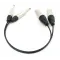 Аудио кабель 2 x JACK 6.3 - 2 x XLR (M), несимметричный стерео, длина 5 метров 