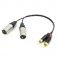 Аудио кабель 2 XLR (M) - 2 RCA стерео, сдвоенный, несимметричный, netaudio, GA402, (2XLR male-2RCA) длина 0,5 метра
