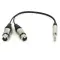 Y кабель JACK 6.3 - 2 x XLR (F) сдвоенный, длина 15 метров